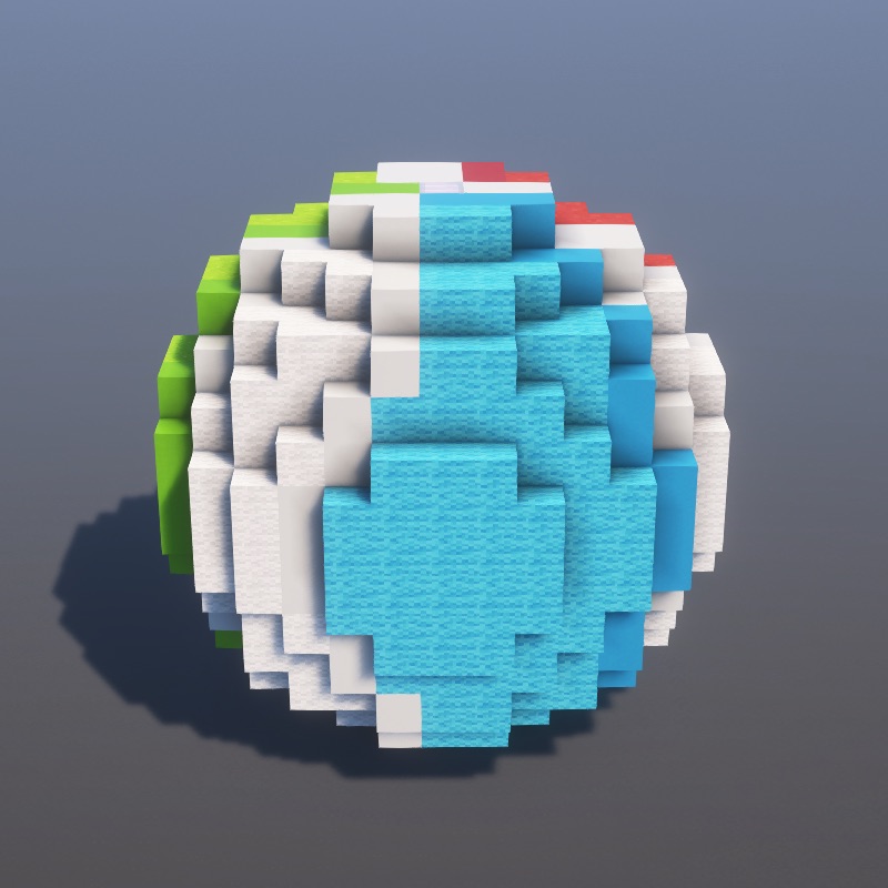 How to build Beach Ball in Minecraft - Decoration step by step tutorial