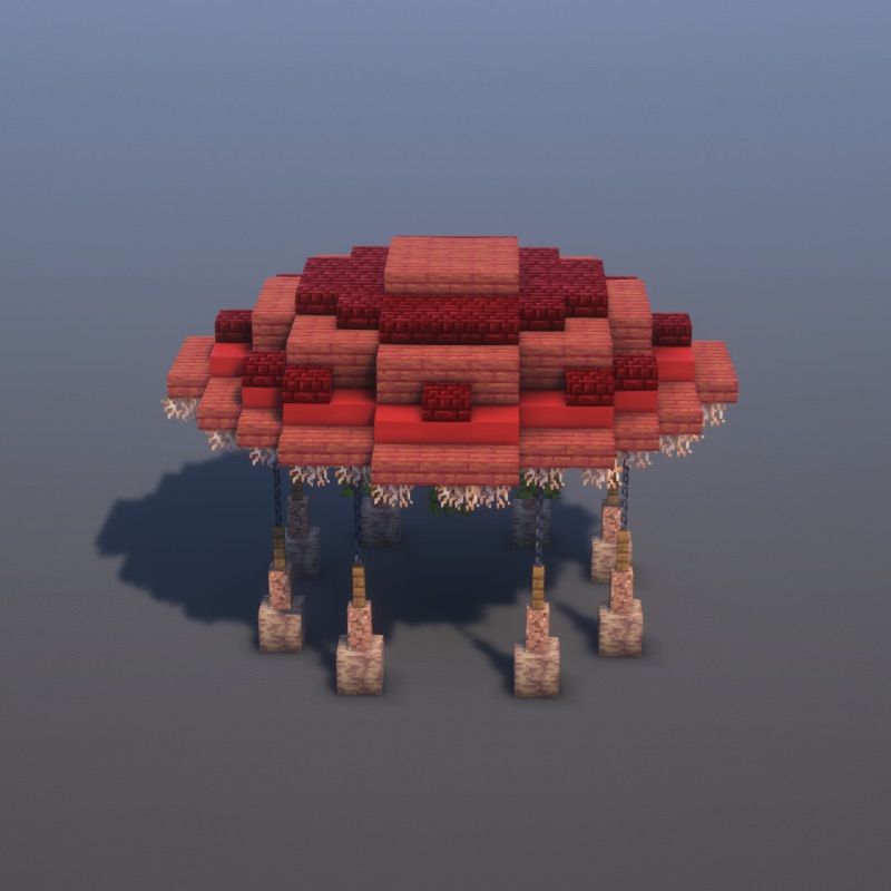 How to build Beach Umbrella in Minecraft - Decoration step by step tutorial