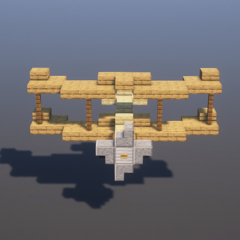 How to build Biplane in Minecraft - Decoration step by step tutorial