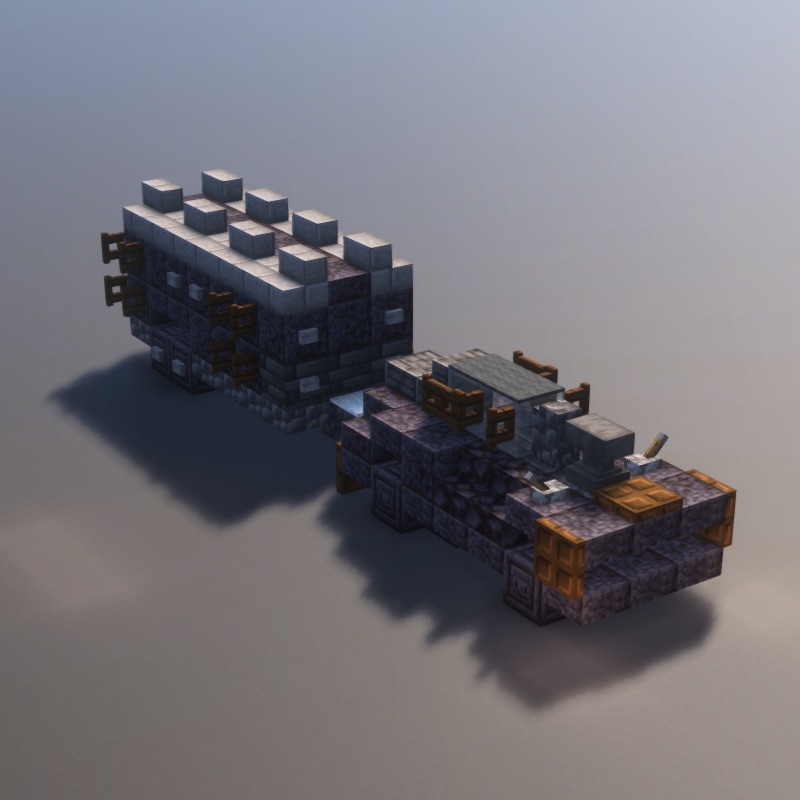 How to build Black Truck in Minecraft - Decoration step by step tutorial