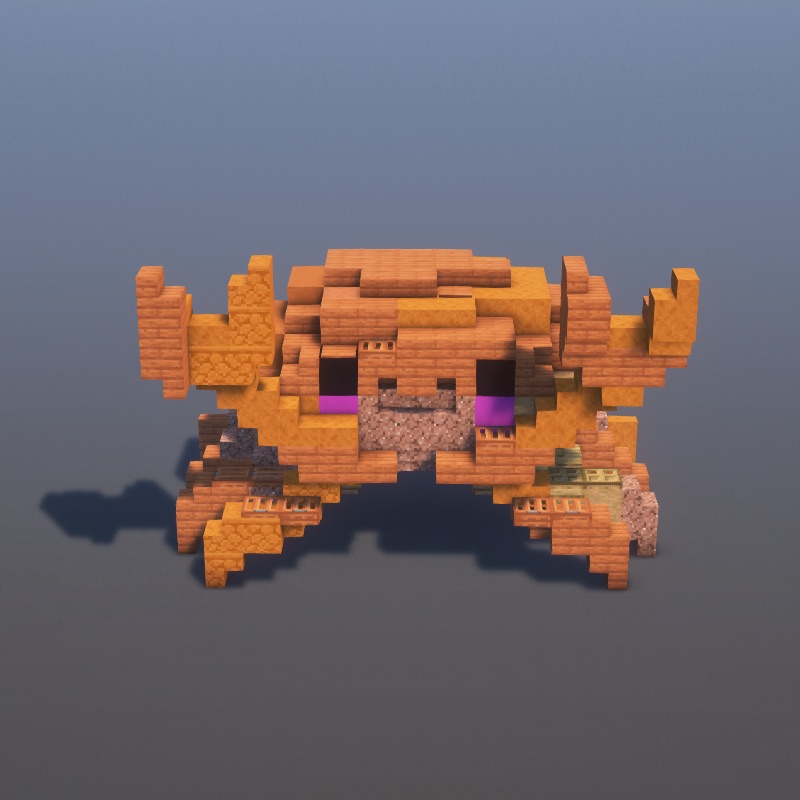 How to build Crab Statue in Minecraft - Decoration step by step tutorial