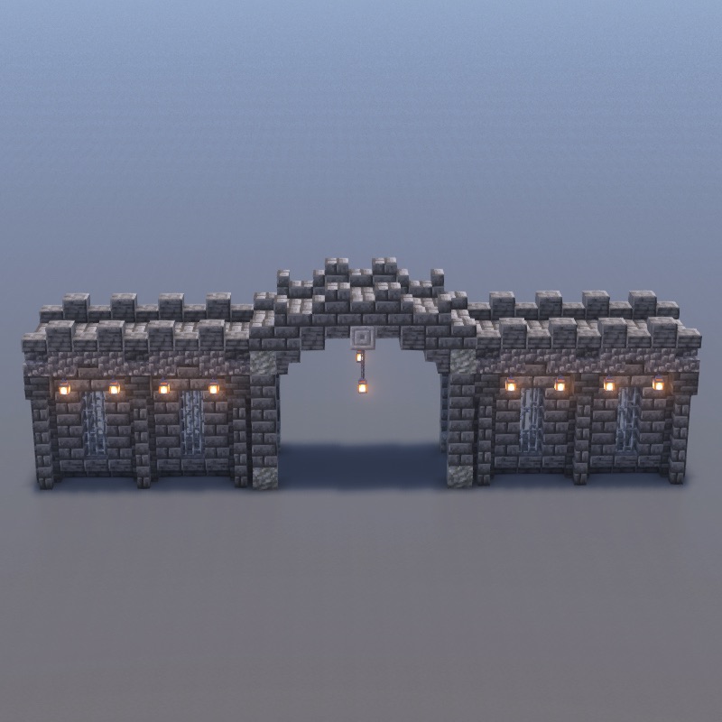 How to build Dark Wall in Minecraft - Medieval step by step tutorial