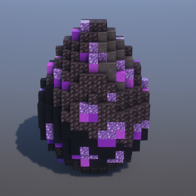 How to build Dragon Egg in Minecraft - Fantasy step by step tutorial