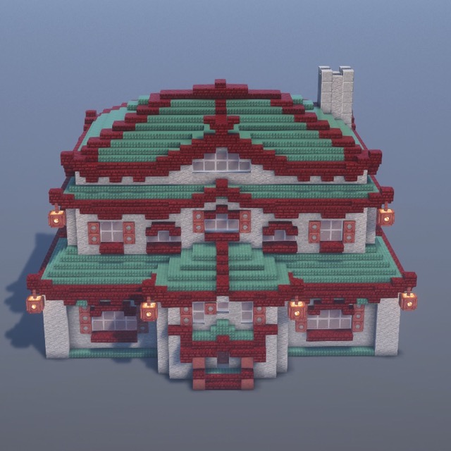 How to build Fantasy Temple House in Minecraft