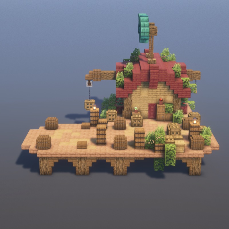 How to build Fisherman's Dock in Minecraft - Rustic tutorial