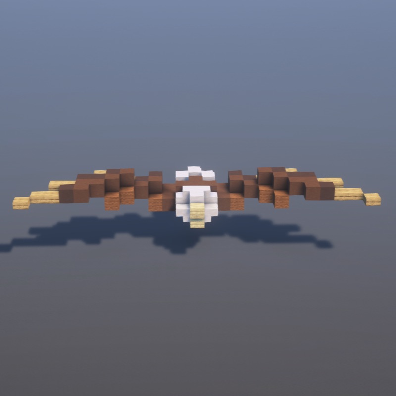 How to build Flying Eagle in Minecraft - Decoration step by step tutorial