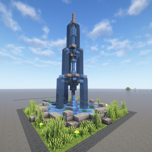 How to build Fountain in Minecraft - Modern step by step tutorial