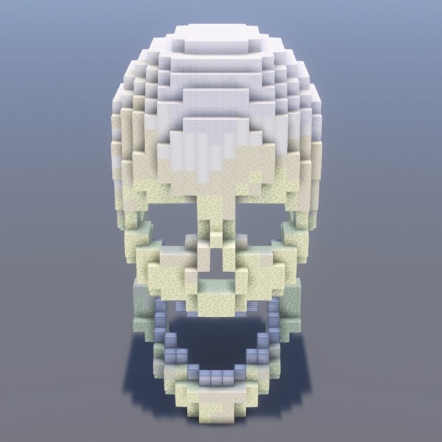 How to build Giant Skull in Minecraft - Halloween step by step tutorial