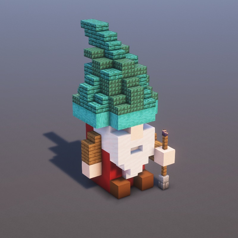 How to build Gnomo Statue in Minecraft