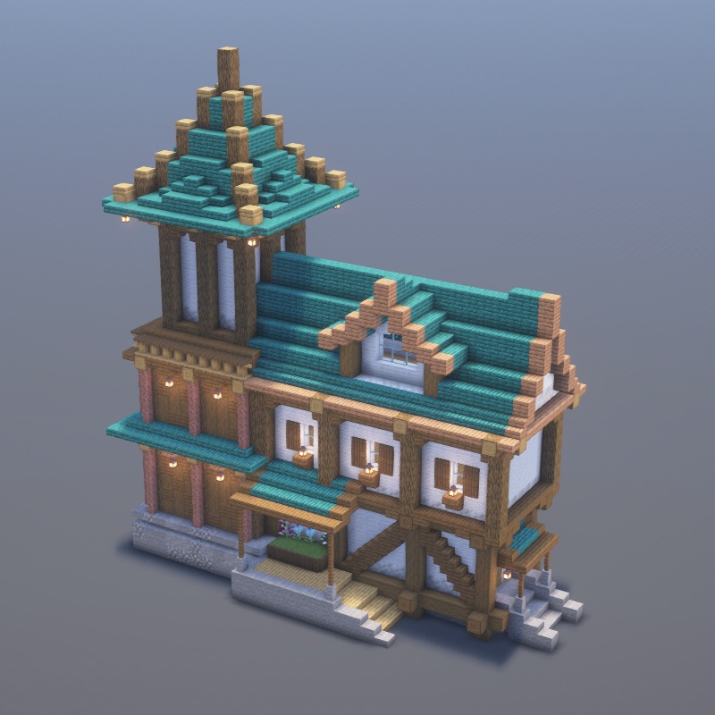 How to build Green House in Minecraft