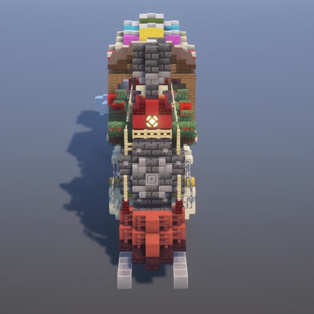How to build Holiday Express Train in Minecraft - Christmas step by step tutorial