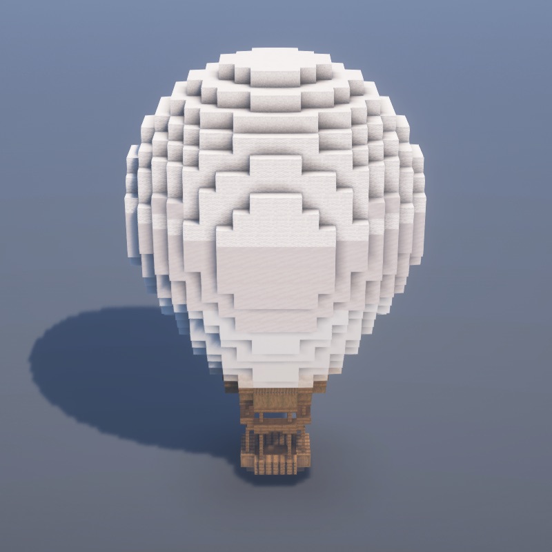 How to build Hot Air Balloon in Minecraft - Fantasy step by step tutorial