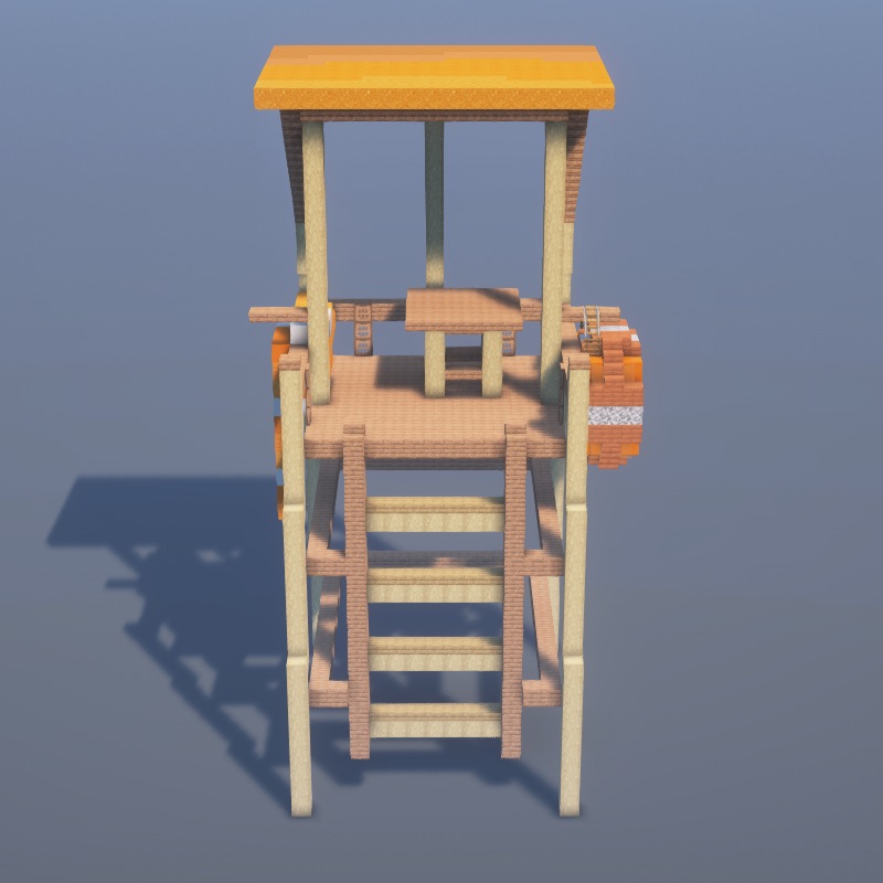How to build Lifeguard Tower in Minecraft - Decoration step by step tutorial
