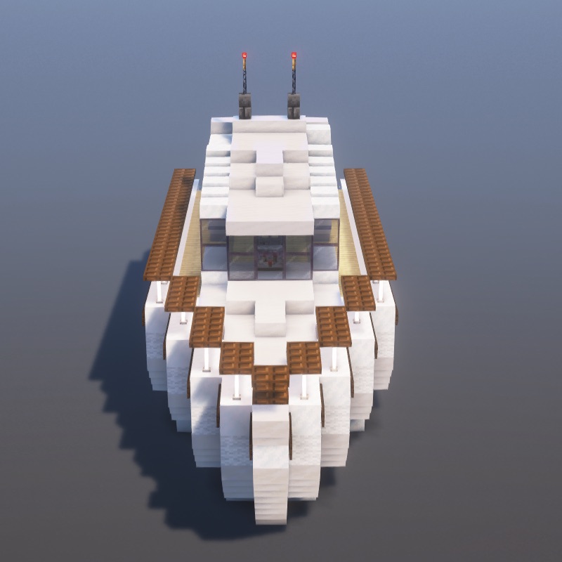 How to build Luxury Yacht in Minecraft - Modern step by step tutorial