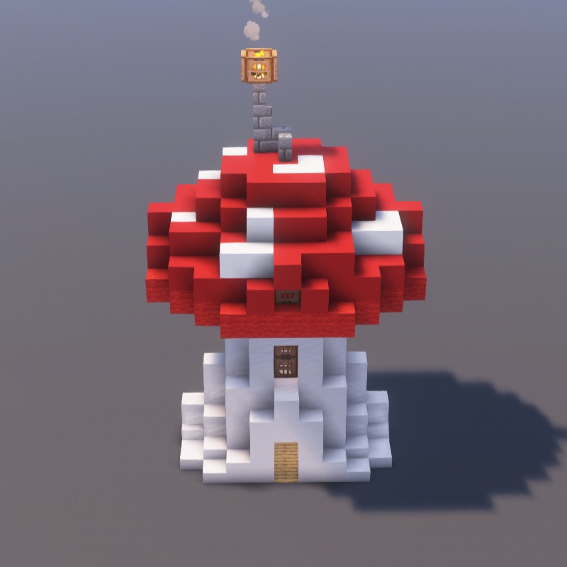 How to build Mushroom House in Minecraft