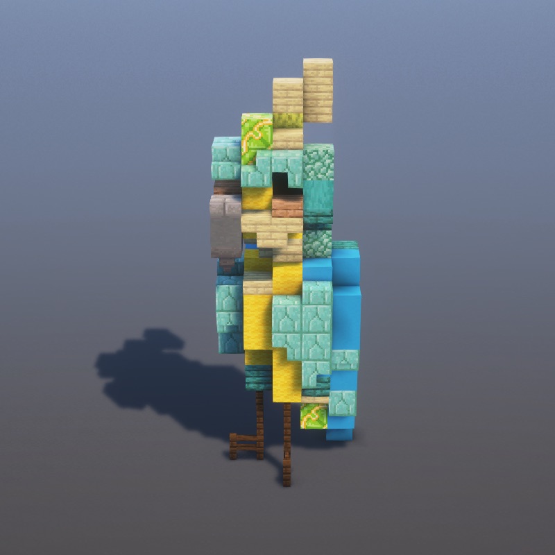 How to build Parrot Statue in Minecraft - Decoration step by step tutorial