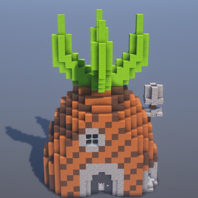 How to build Pineapple House in Minecraft - Fantasy step by step tutorial