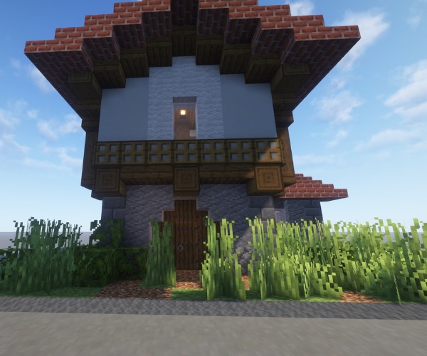 How to build Red Tile Cottage in Minecraft