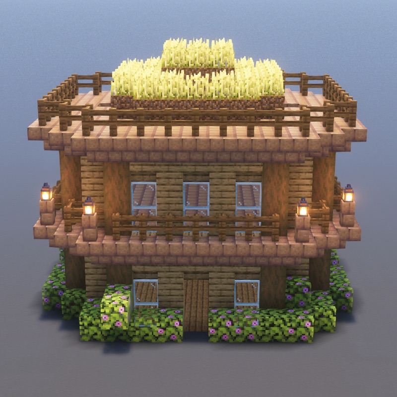 How to build Rustic Farmhouse in Minecraft - Rustic tutorial