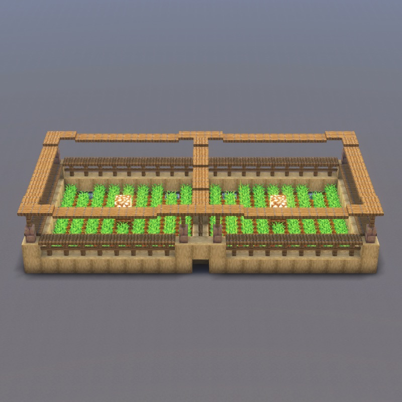 How to build Rustic Enclosed Farm in Minecraft - Rustic tutorial