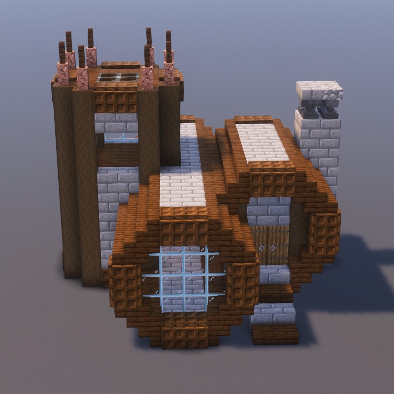 How to build Rustic Fortress in Minecraft - Rustic tutorial