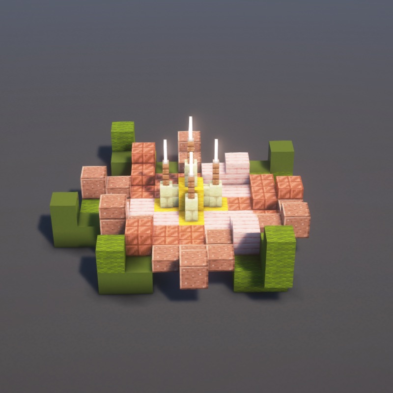 How to build Small Pink Flower in Minecraft - Decoration step by step tutorial