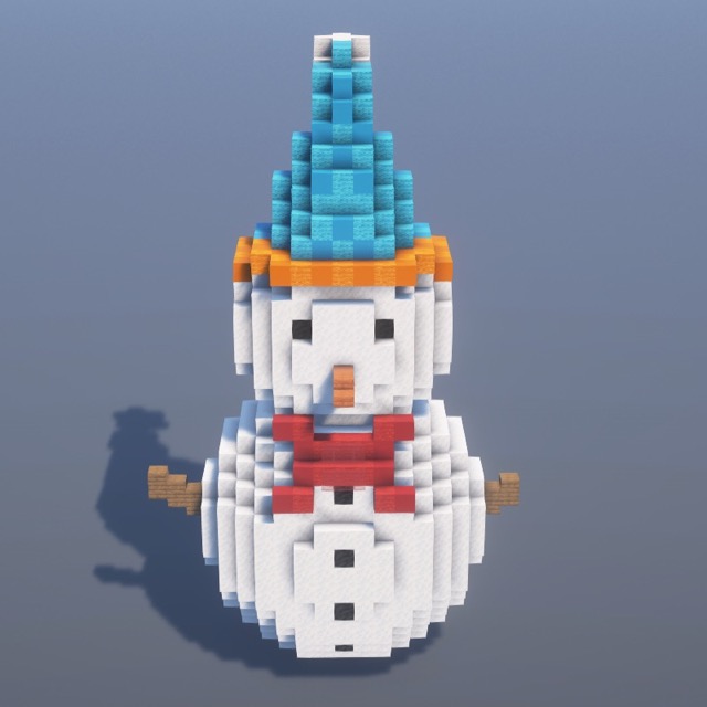 How to build Snowman in Minecraft - Christmas step by step tutorial