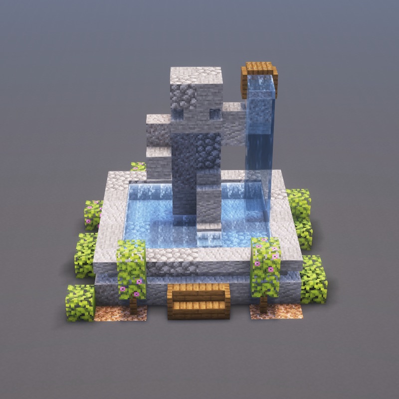 How to build Stone Fountain in Minecraft